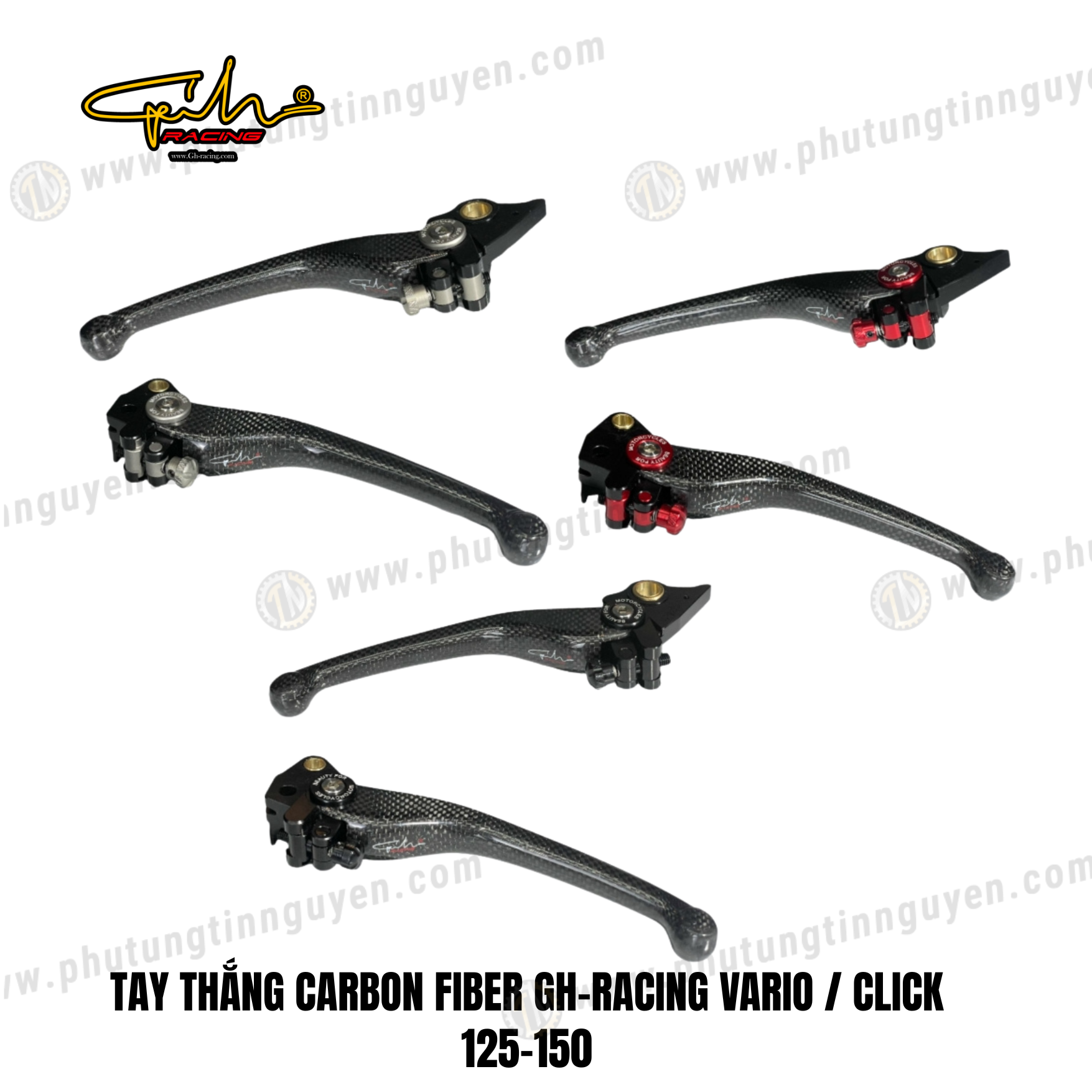  TAY THẮNG CARBON FIBER GH-RACING VARIO / CLICK 125-150 