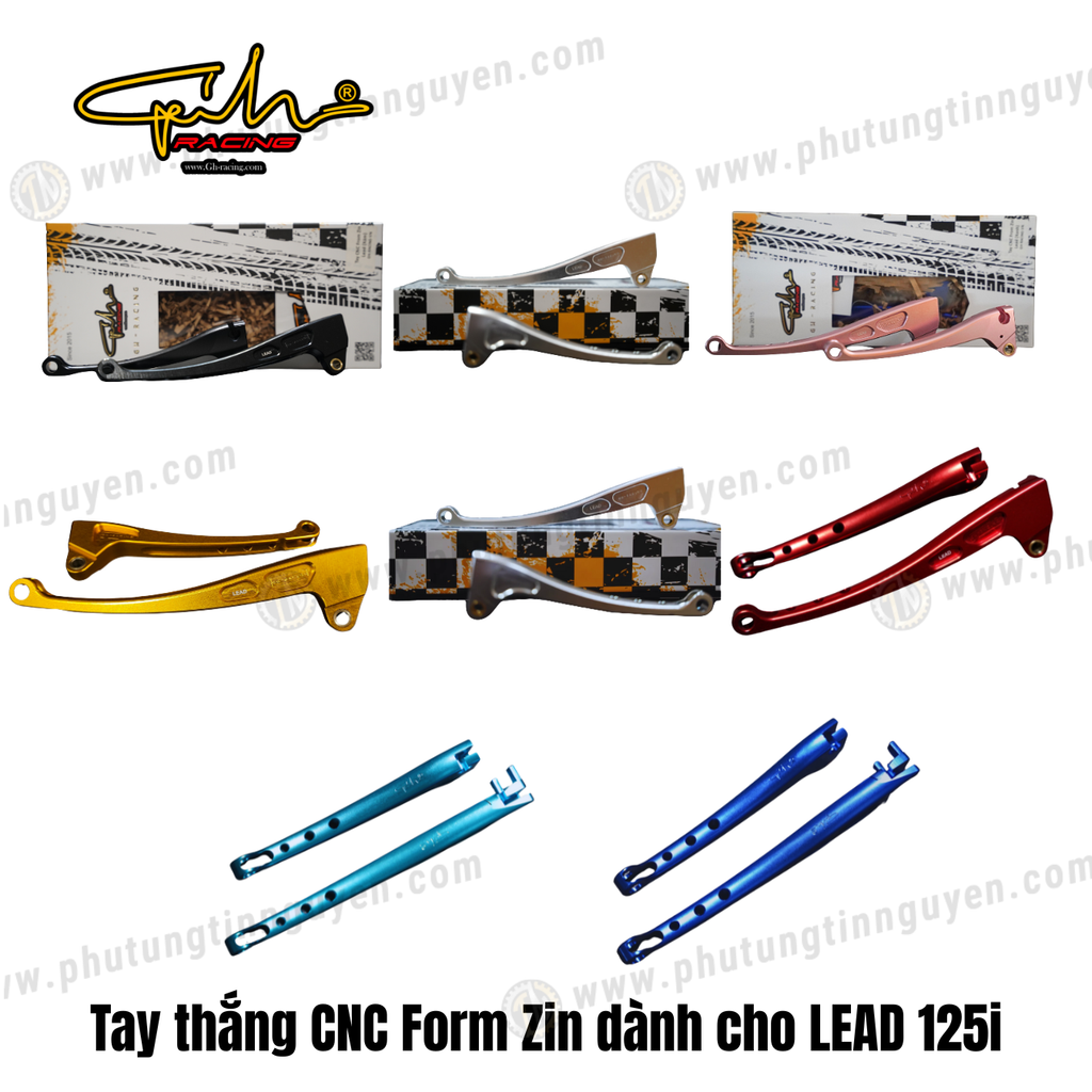 Tay thắng CNC Form Zin dành cho LEAD 125i GH-RACING