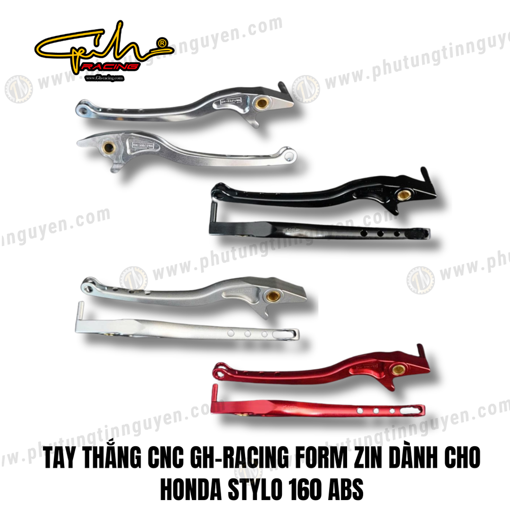 TAY THẮNG CNC GH-RACING FORM ZIN DÀNH CHO HONDA STYLO 160 ABS