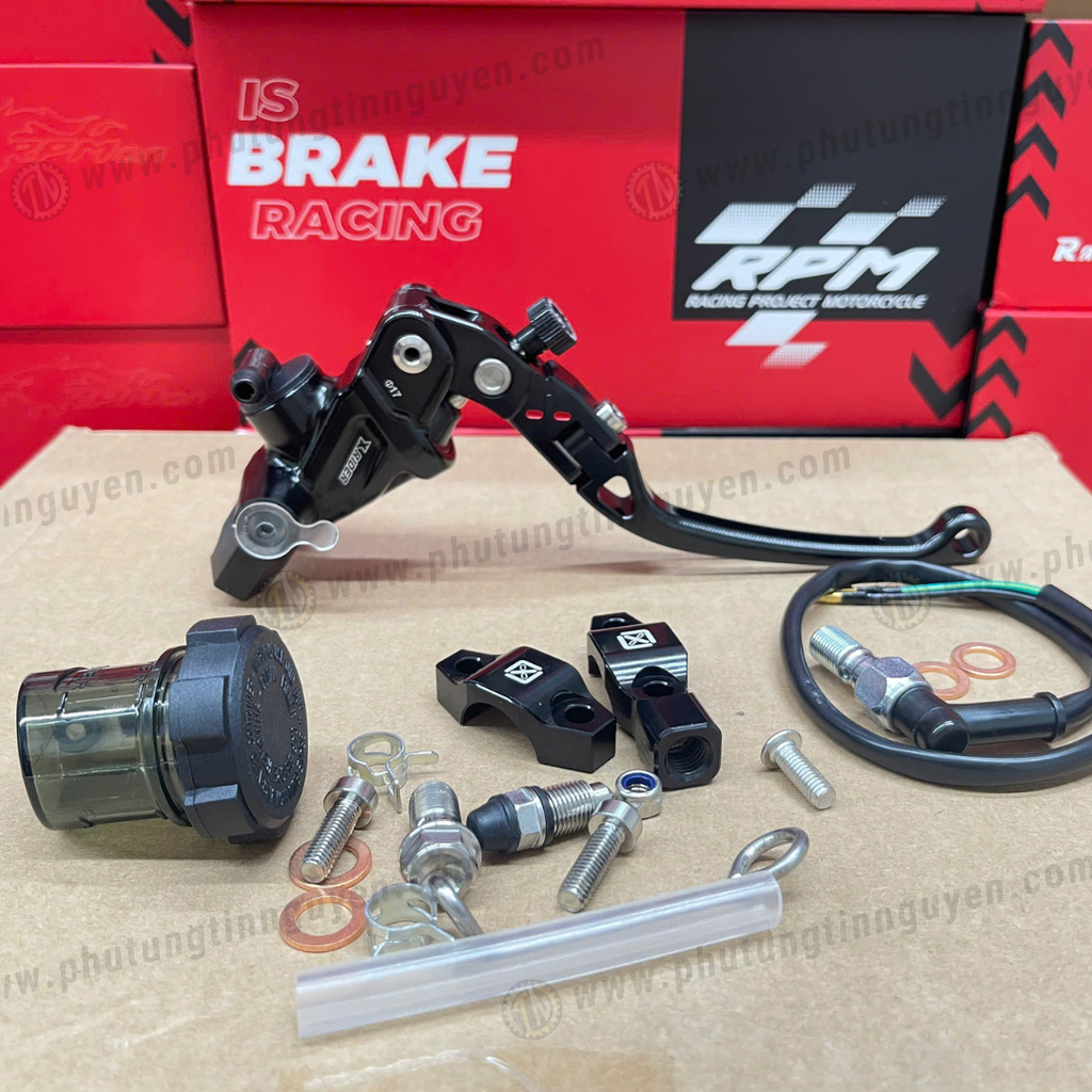 Tay thắng 14 - 17mm RPM XRIDER bình dầu rời mọi dòng xe màu đen