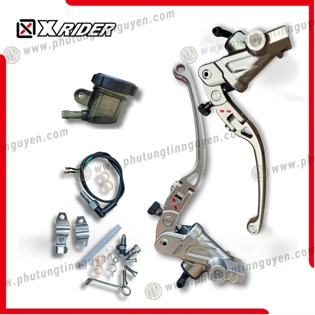Tay thắng 14 - 17mm RPM XRIDER bình dầu rời mọi dòng xe màu Titanium