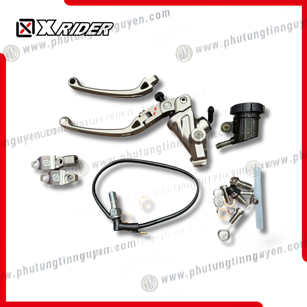 Tay thắng 14 - 17mm RPM XRIDER bình dầu rời mọi dòng xe màu Titanium