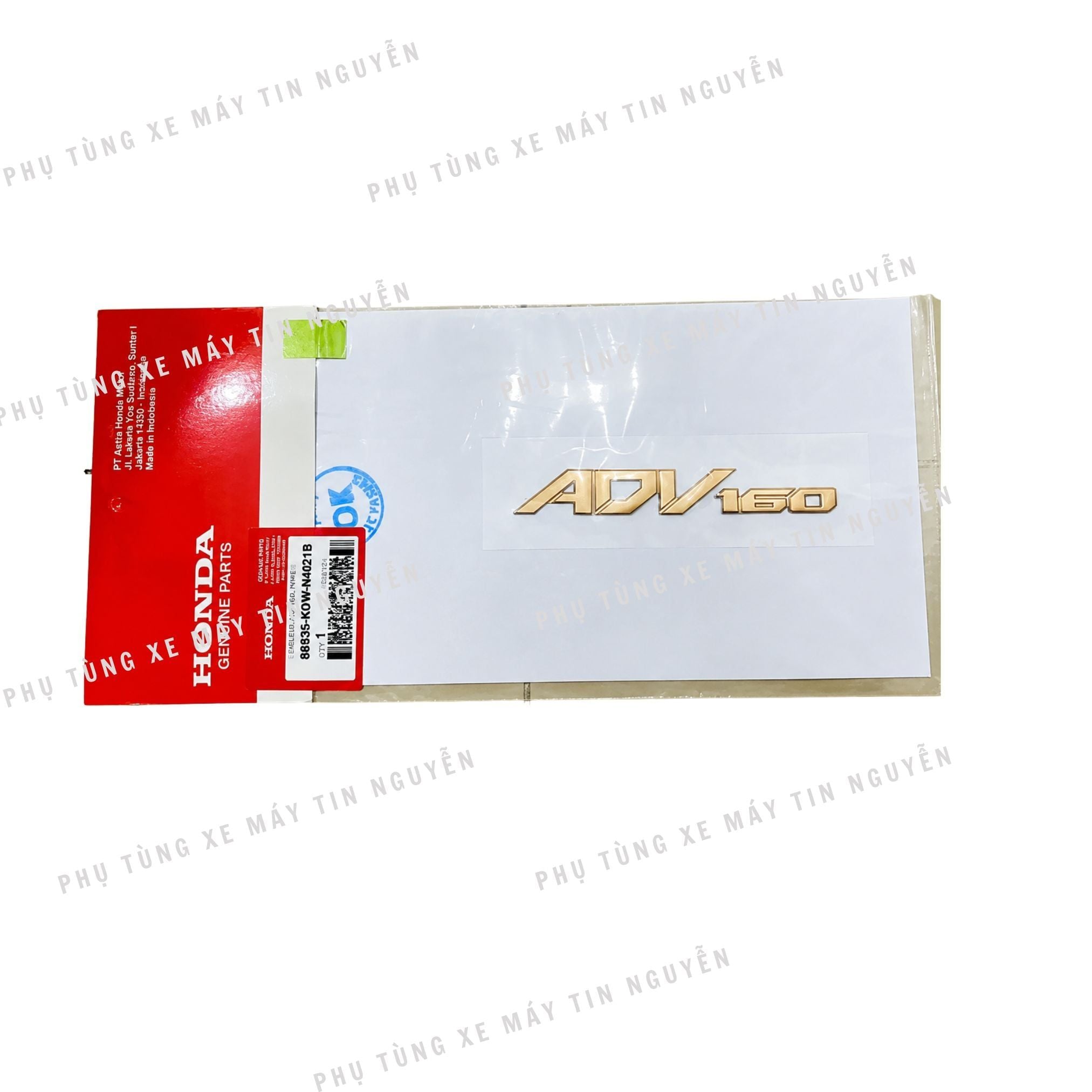  TEM CHỮ nổi ADV 160 868735-KOW-NA0ZB 01 chữ 