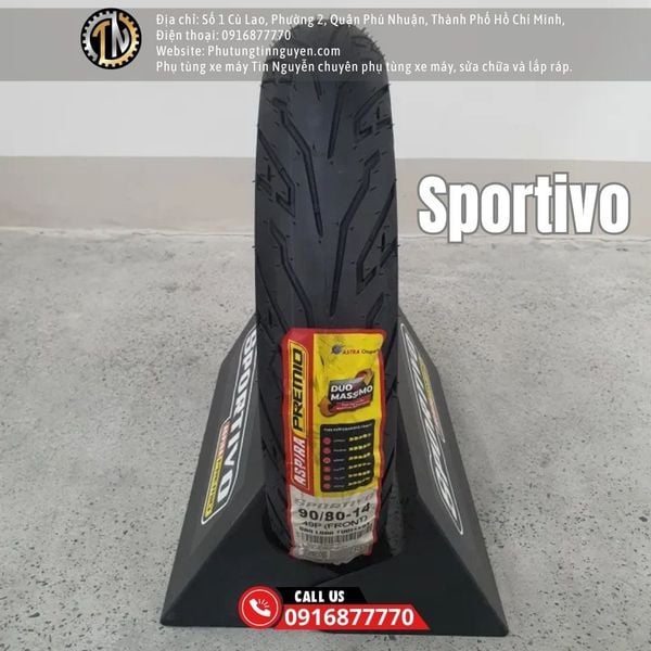  Vỏ xe Aspira Premio Sportivo  70/90-17 TL F nhập từ Indonesia 