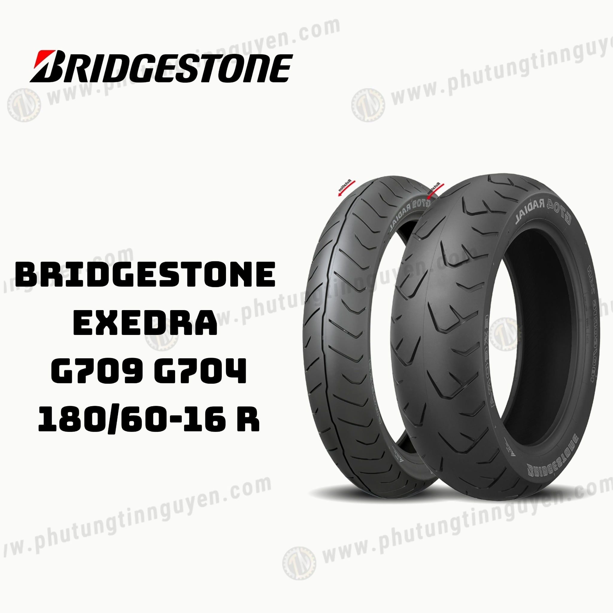  Vỏ xe BRIDGESTONE  EXEDRA  G709 G704 180/60-16 R Japan 