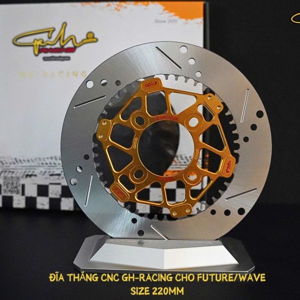 ĐĨA THẮNG RACE CNC GH-RACING FUTURE / WAVE SIZE 220MM (PHẢI)