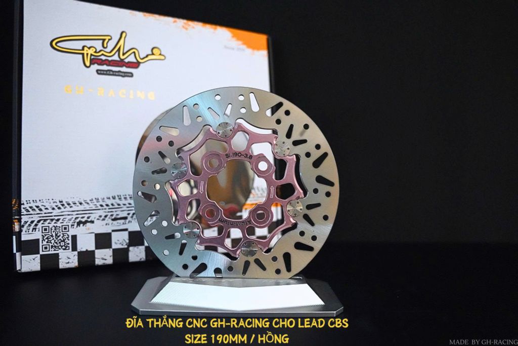 ĐĨA THẮNG GH-RACING SIZE 190MM HONDA LEAD 4VAL 125 CBS