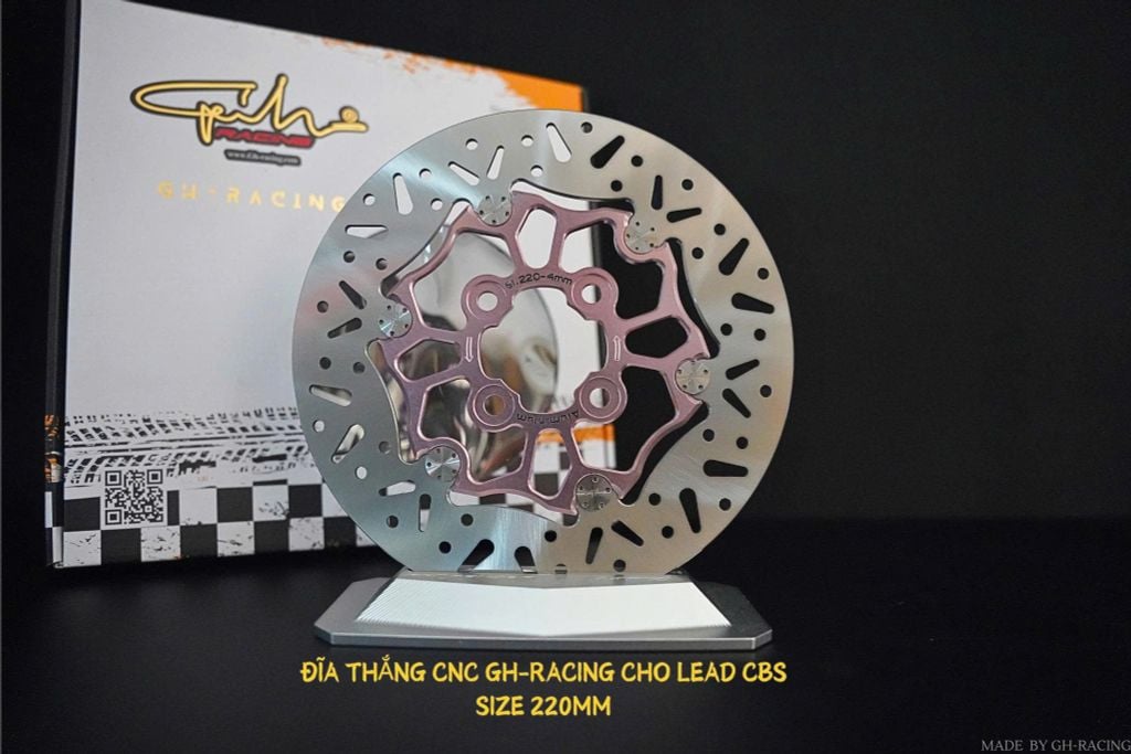 ĐĨA THẮNG GH-RACING DÀNH CHO HONDA LEAD 125 4VAL CBS SIZE 220MM