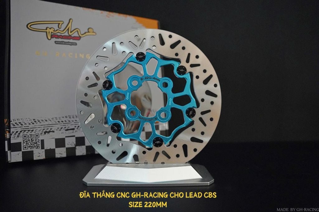 ĐĨA THẮNG GH-RACING DÀNH CHO HONDA LEAD 125 4VAL CBS SIZE 220MM