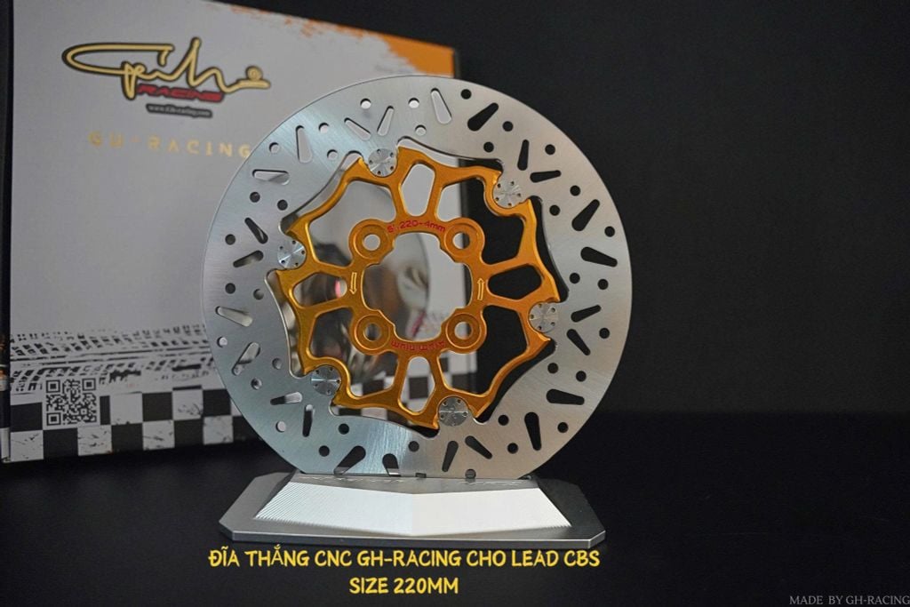 ĐĨA THẮNG GH-RACING DÀNH CHO HONDA LEAD 125 4VAL CBS SIZE 220MM