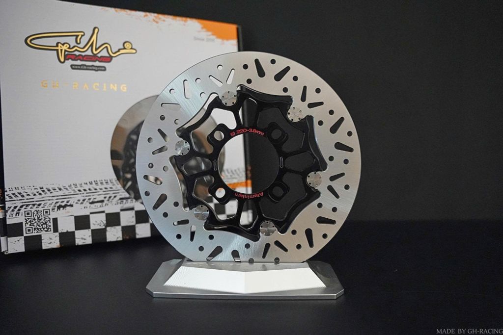 ĐĨA THẮNG V2 CHO CÁC DÒNG XE PHỔ THÔNG 4 LỖ ỐC SIZE 220mm GH-RACING