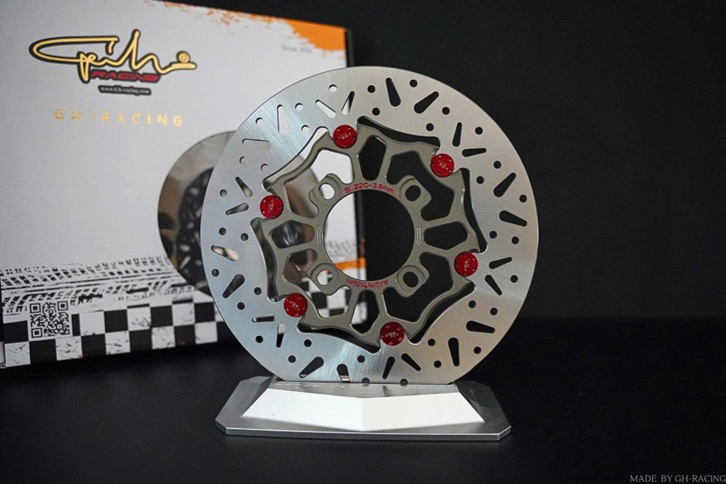 ĐĨA THẮNG V2 CHO CÁC DÒNG XE PHỔ THÔNG 4 LỖ ỐC SIZE 220mm GH-RACING