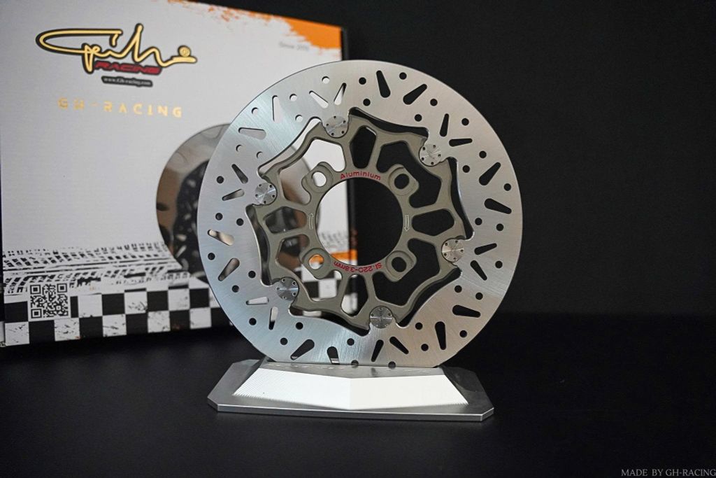 ĐĨA THẮNG V2 CHO CÁC DÒNG XE PHỔ THÔNG 4 LỖ ỐC SIZE 220mm GH-RACING