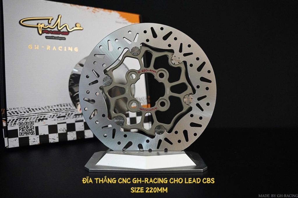 ĐĨA THẮNG GH-RACING DÀNH CHO HONDA LEAD 125 4VAL CBS SIZE 220MM