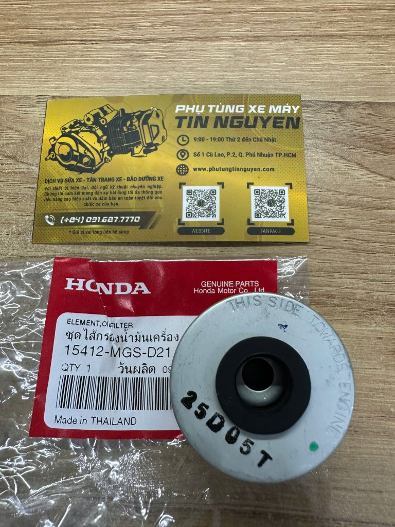 Lọc nhớt zin super cub 125 Honda chính hãng thailan (15412 -MGS-D21)