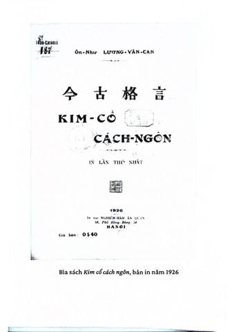 Combo 2 Quyển ( Thương Học Phương Châm + Kim Cổ Cách Ngôn ) - Ôn Như Lương Văn Can