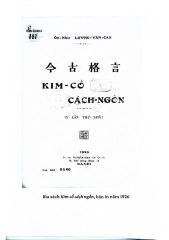 Combo 2 Quyển ( Thương Học Phương Châm + Kim Cổ Cách Ngôn ) - Ôn Như Lương Văn Can