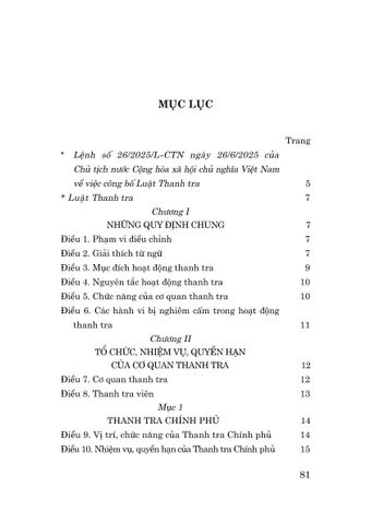  Luật Thanh Tra Năm 2025 - Quốc hội - NXB CTQG 