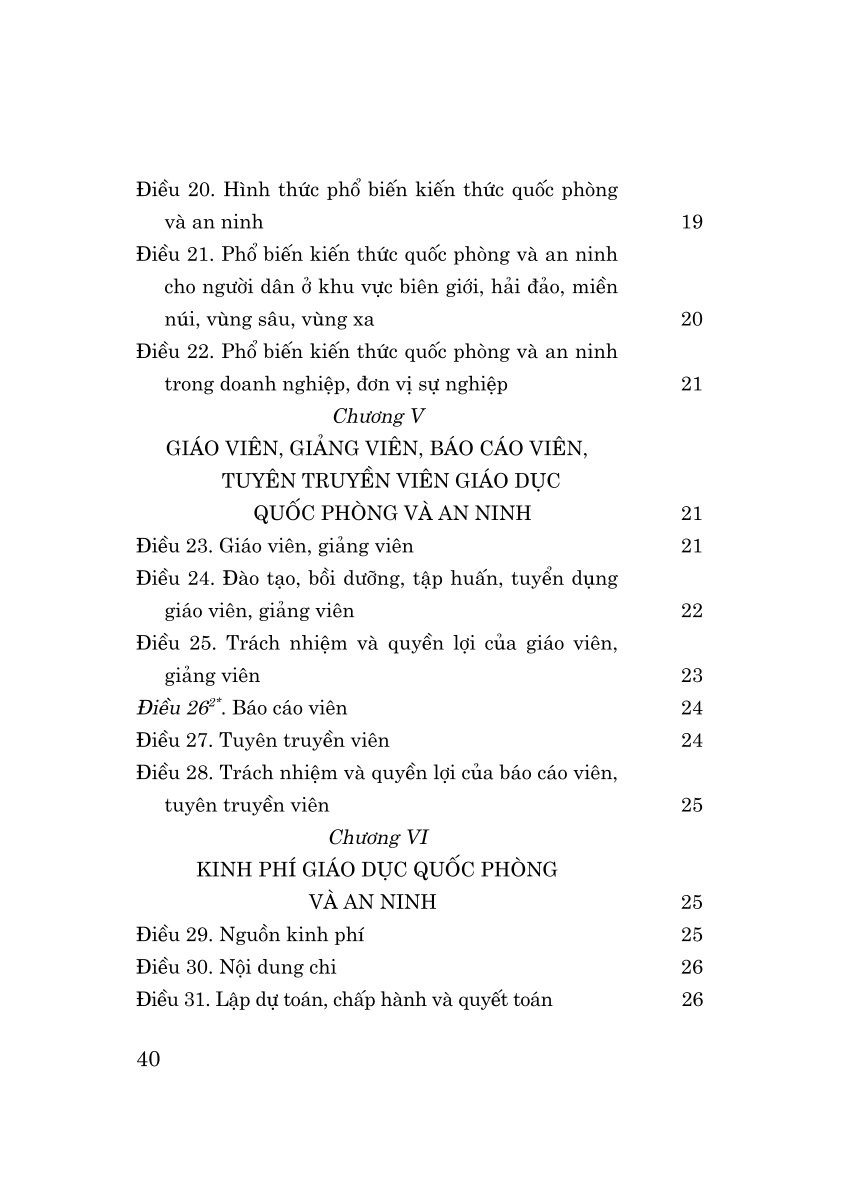 Luật Giáo Dục Quốc Phòng Và An Ninh Năm 2013 (Sửa Đổi, Bổ Sung Năm 2018, 2025)
 - Quốc hội