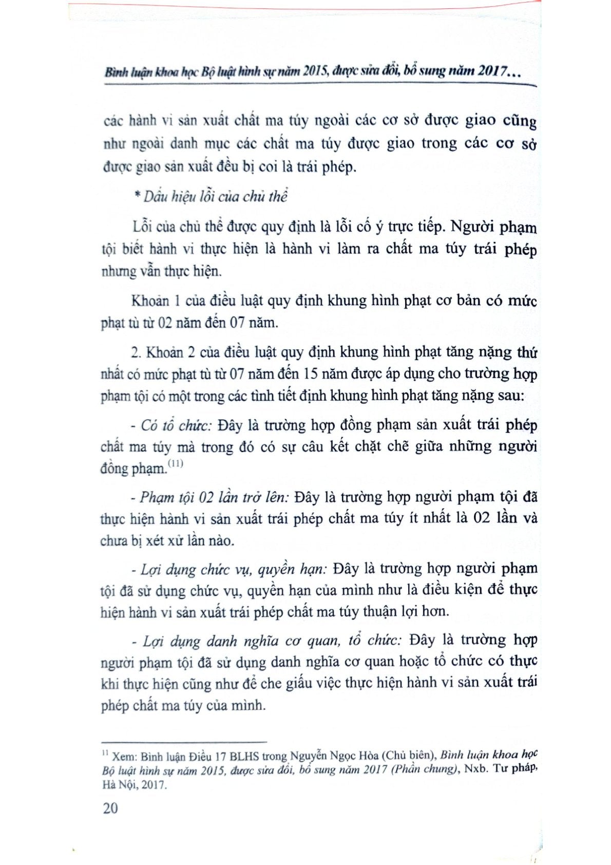 Bình Luận Khoa Học Bộ Luật Hình Sự Năm 2015  Được Sửa Đổi, Bổ Sung Năm 2017 (Phần Các Tội Phạm )- Quyển 2 (NXBTP) - GS.TS Nguyễn Ngọc Hòa