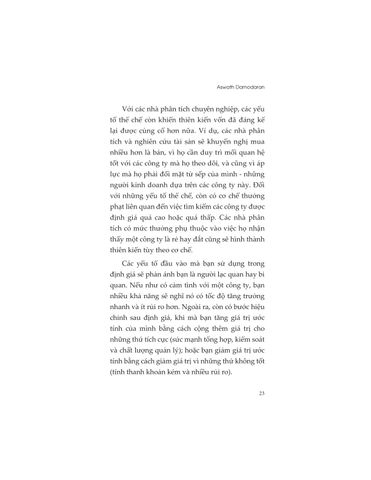  Kỹ Thuật Phân Tích Và Đầu Tư Cổ Phiếu Thực Chiến - Aswath Damodaran 