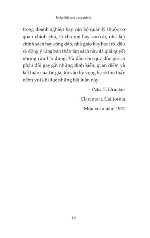  Tư Duy Linh Hoạt Trong Quản Lý -  Peter F. Drucker 