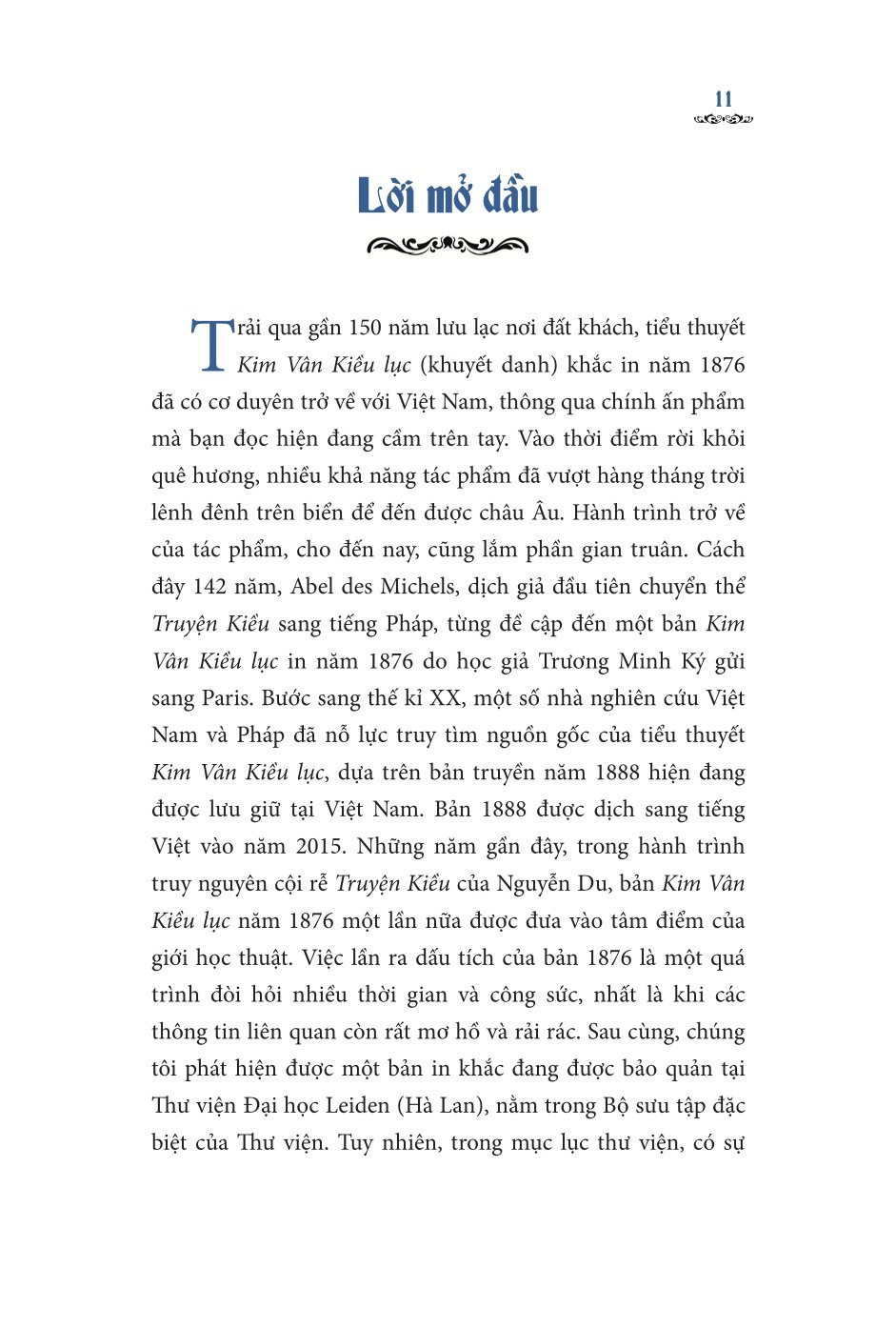 Kim Vân Kiều Lục 金 雲 翹 錄 1876 (Bản Cẩm Văn Đường Lưu Trữ  Tại Thư Viện Đại Học Leiden, Hà Lan) - Bìa Mềm - Nguyễn Thị Sông Hương