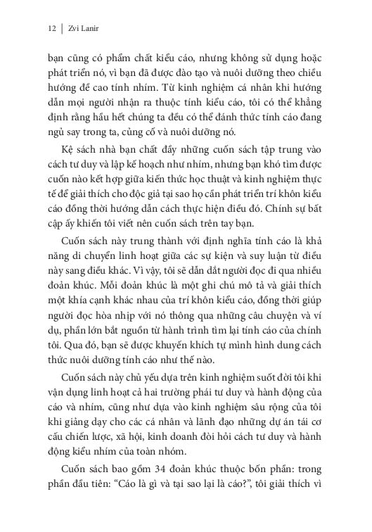 Tư Duy Kiểu Cáo - 
Zvi Lanir