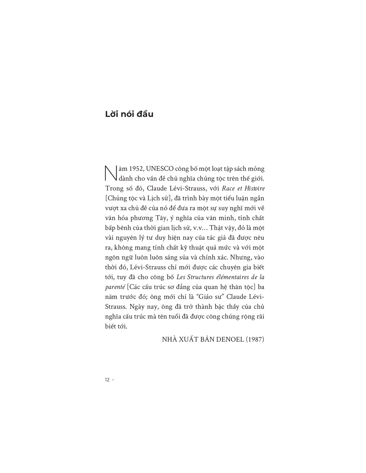 Chủng Tộc Và Lịch Sử - Claude Lévi-Strauss