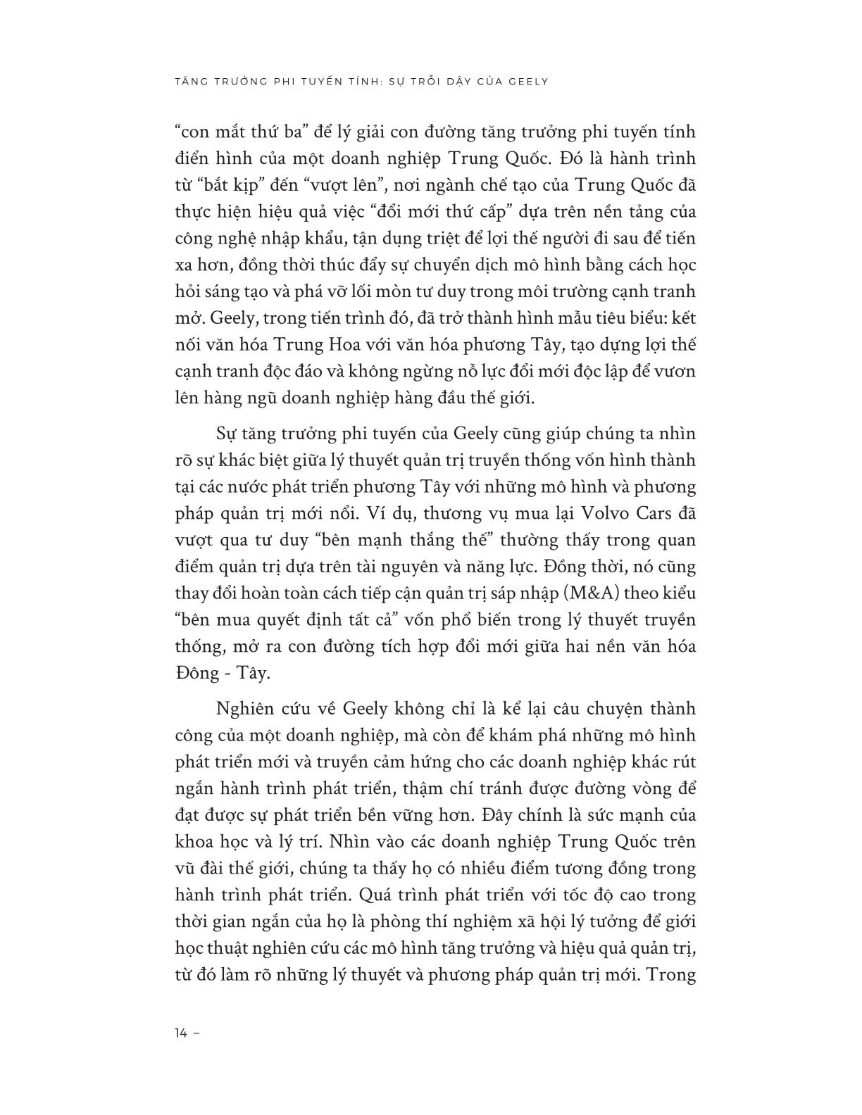 Tăng Trưởng Phi Tuyến Tính - Non-Linear Growth - Sự Trỗi Dậy Của Geely - Xiaobo Wu, Jian Du, Sihan Li