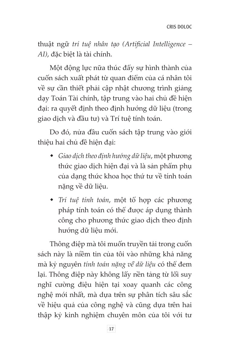 AI Ứng Dụng Trong Đầu Tư Tài Chính - Cris Doloc