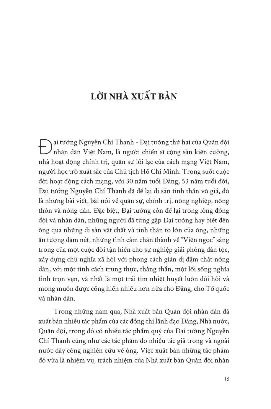 Những Câu Chuyện Về Đại Tướng Nguyễn Chí Thanh - 
Thượng Tướng GS.TS. Nguyễn Chí Vịnh