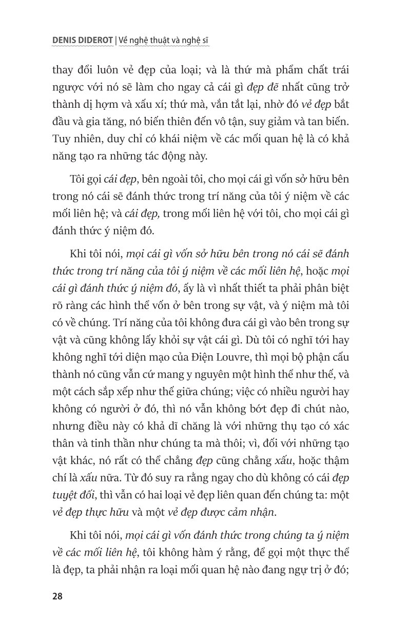 Về Nghệ Thuật Và Nghệ Sĩ - Denis Diderot