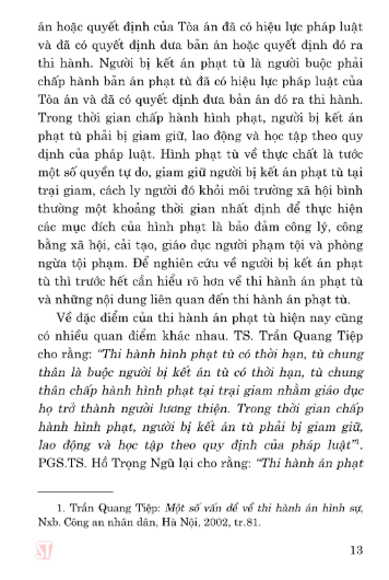 Bảo Đảm Quyền Con Người Trong Thi Hành Án Phạt Tù Tại Việt Nam (Sách Chuyên Khảo) - PGS.TS. Đỗ Thị Phượng - (NXB CTQG)