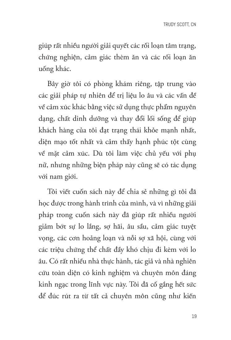 Dinh Dưỡng Cho Người Lo Âu - Trudy Scott