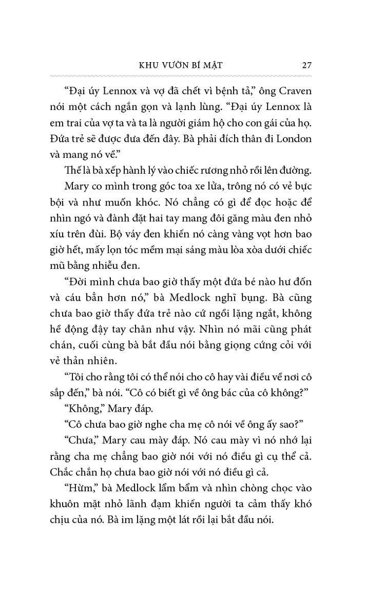Khu Vườn Bí Mật (Bìa Vải) - Frances Hodgson Burnett