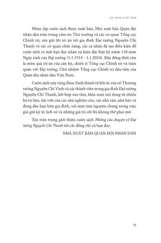  Những Câu Chuyện Về Đại Tướng Nguyễn Chí Thanh - 
Thượng Tướng GS.TS. Nguyễn Chí Vịnh 