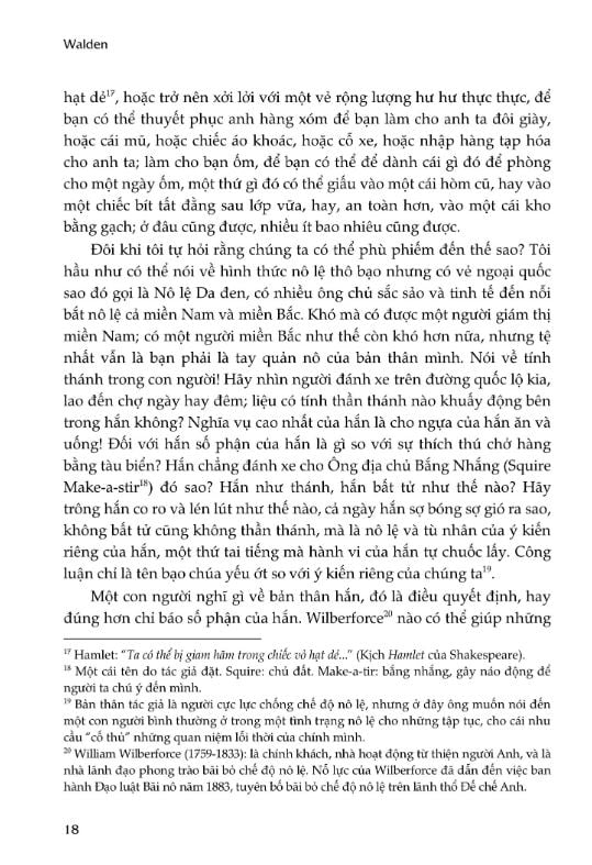 Walden, Một Mình Sống Trong Rừng - 
Phiên Bản Bỏ Túi  - Henry David Thoreau