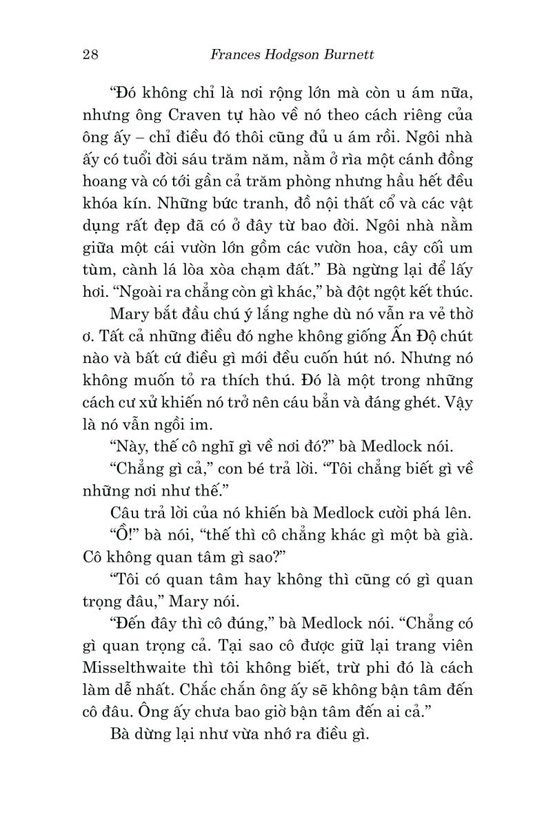 Văn Học Cổ Điển - Khu Vườn Bí Mật - Frances Hodgson Burnett