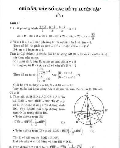  Đề Thi Vào Lớp 10 Môn Toán (Dùng Chung Cho Bộ SGK Hiện Hành) -  
Nguyễn Đình Độ 