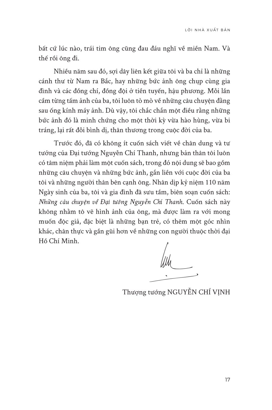 Những Câu Chuyện Về Đại Tướng Nguyễn Chí Thanh - 
Thượng Tướng GS.TS. Nguyễn Chí Vịnh