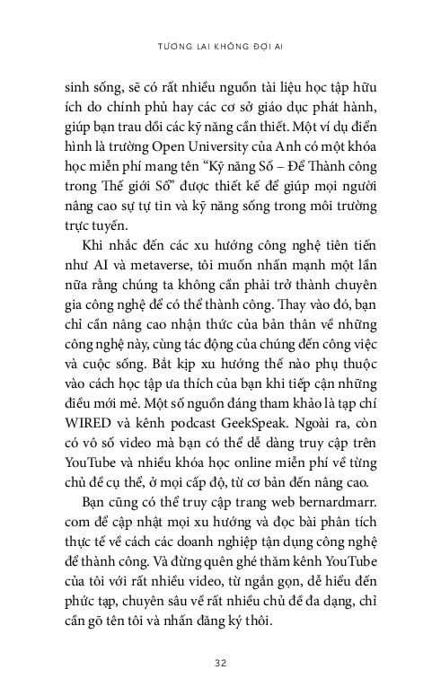 Tương Lai Không Đợi Ai - 
Bernard Marr