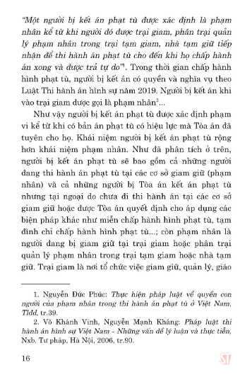 Bảo Đảm Quyền Con Người Trong Thi Hành Án Phạt Tù Tại Việt Nam (Sách Chuyên Khảo) - PGS.TS. Đỗ Thị Phượng - (NXB CTQG)