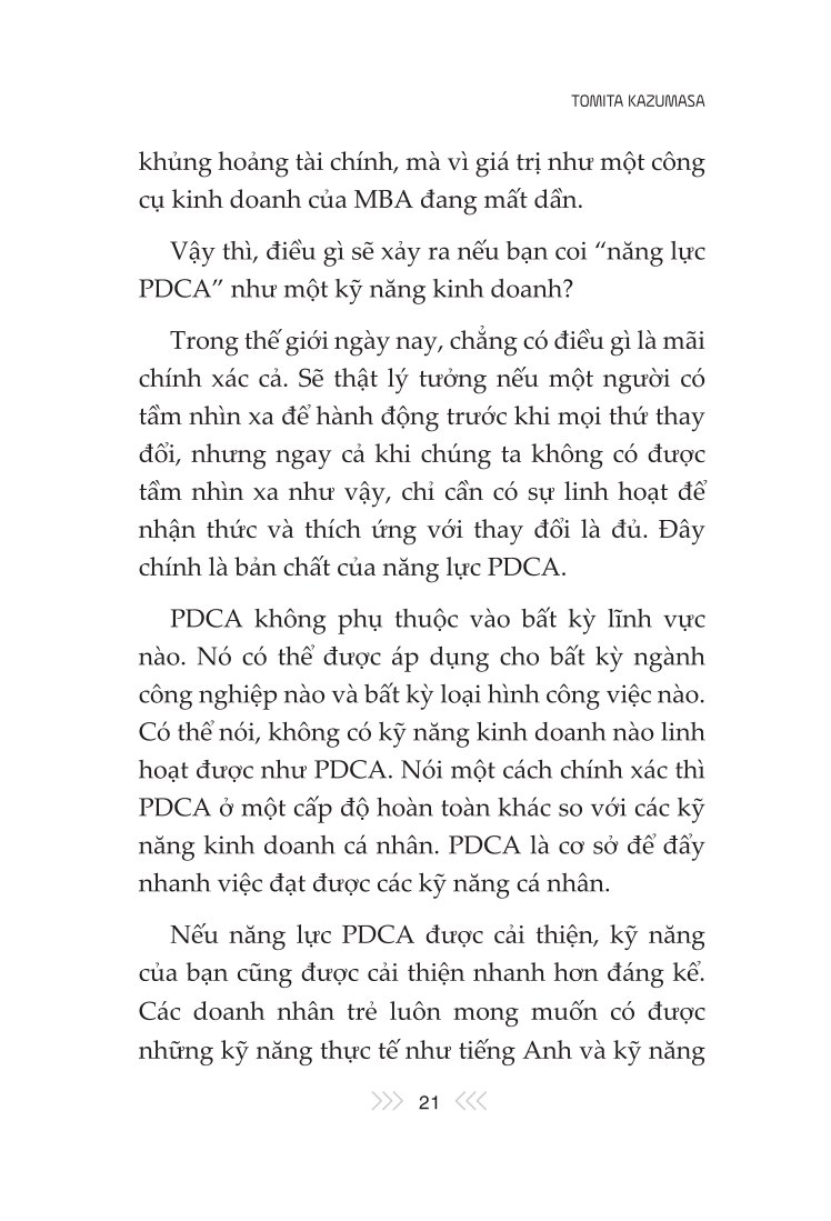 PDCA – Lập Kế Hoạch Thực Chiến, Quản Lý Rủi Ro Và Tối Ưu Hiệu Suất - Tomita Kazumasa