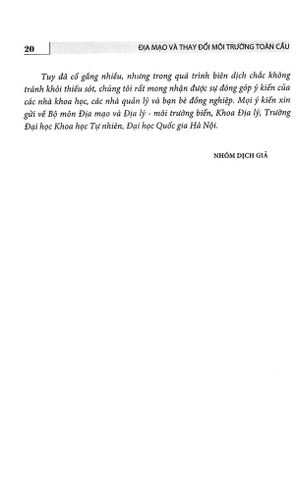  Địa Mạo Và Thay Đổi Môi Trường Toàn Cầu - Nhiều Tác Giả 