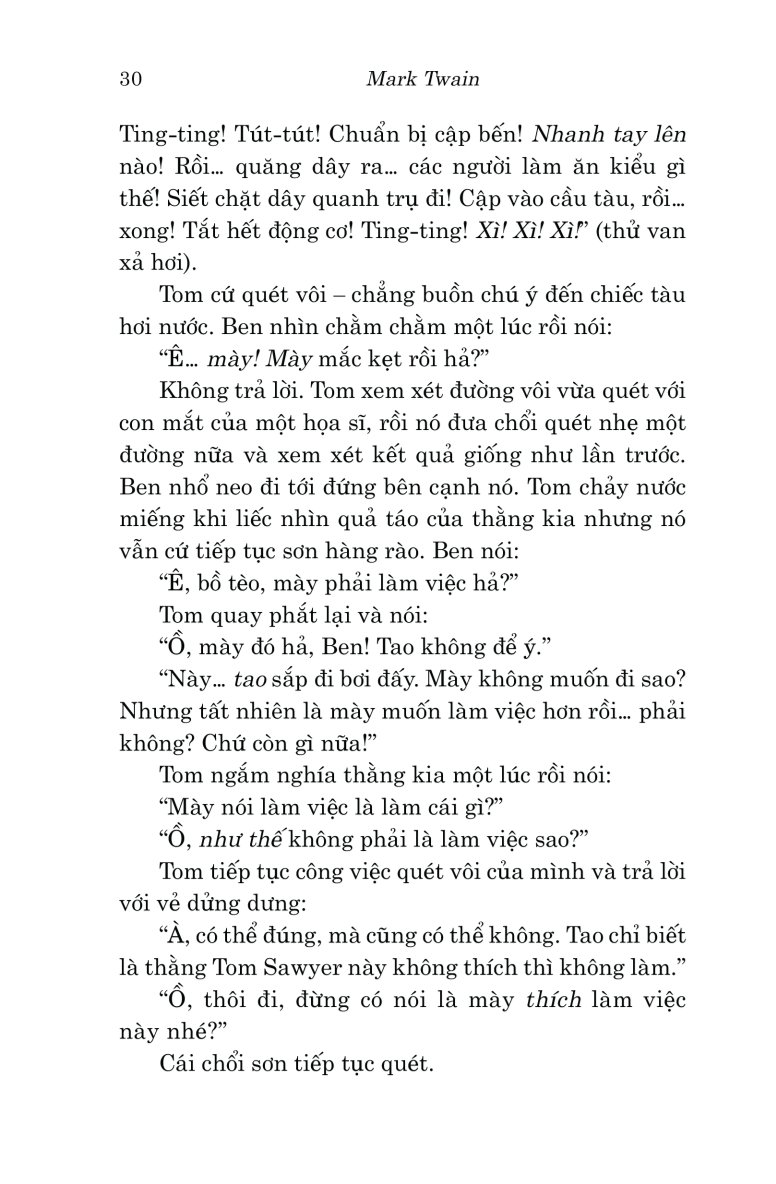 Văn Học Cổ Điển - Những Cuộc Phiêu Lưu Của Tom Sawyer - Mark Twain