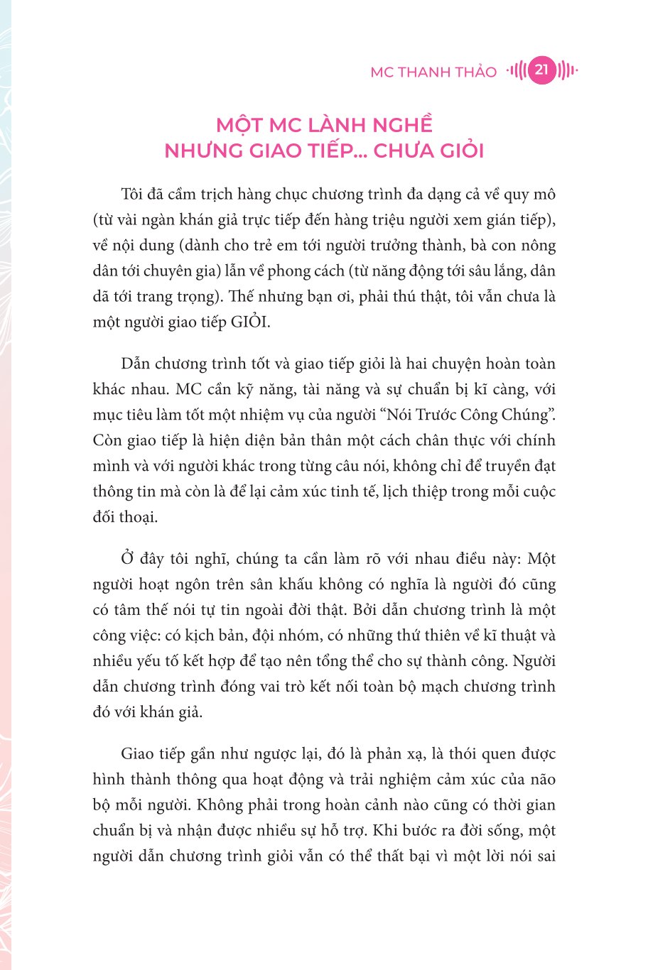 Giao Tiếp Chạm Chân Thành - MC Thanh Thảo