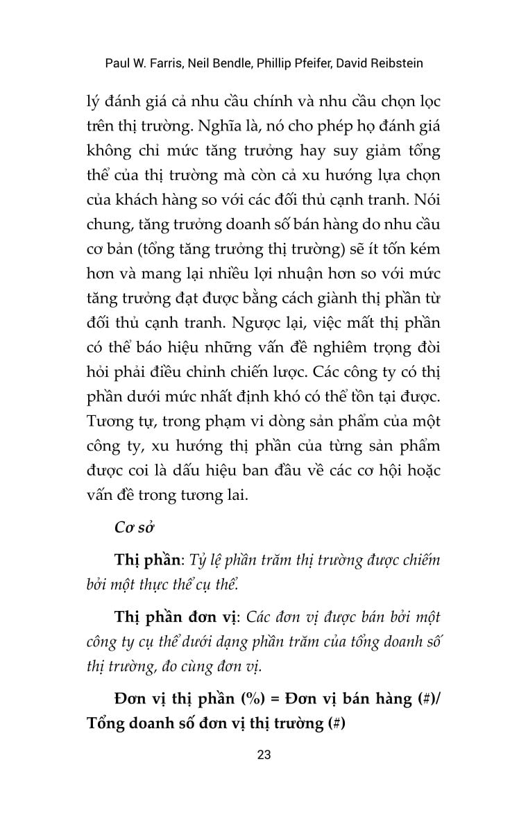 Marketing Metrics – Chỉ Số Đo Lường Trong Marketing - Paul W. Farris, Neil