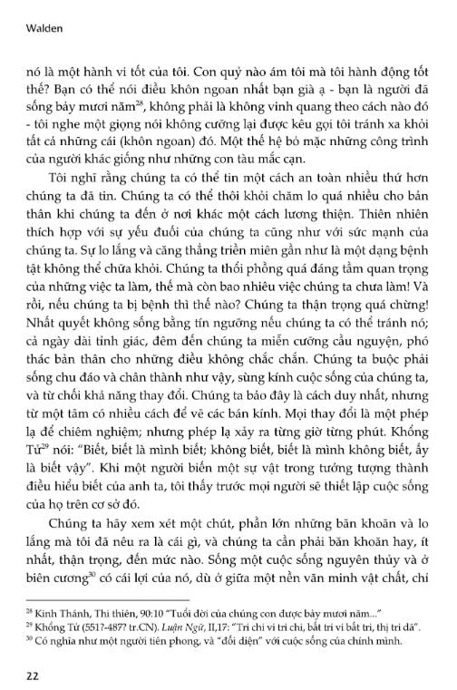 Walden, Một Mình Sống Trong Rừng - 
Phiên Bản Bỏ Túi  - Henry David Thoreau