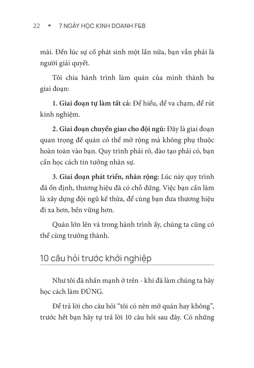 7 Ngày Học Kinh Doanh F&B - Để Bạn Làm Đúng Mọi Thứ Ngay Từ Đầu - Thuận Nguyễn